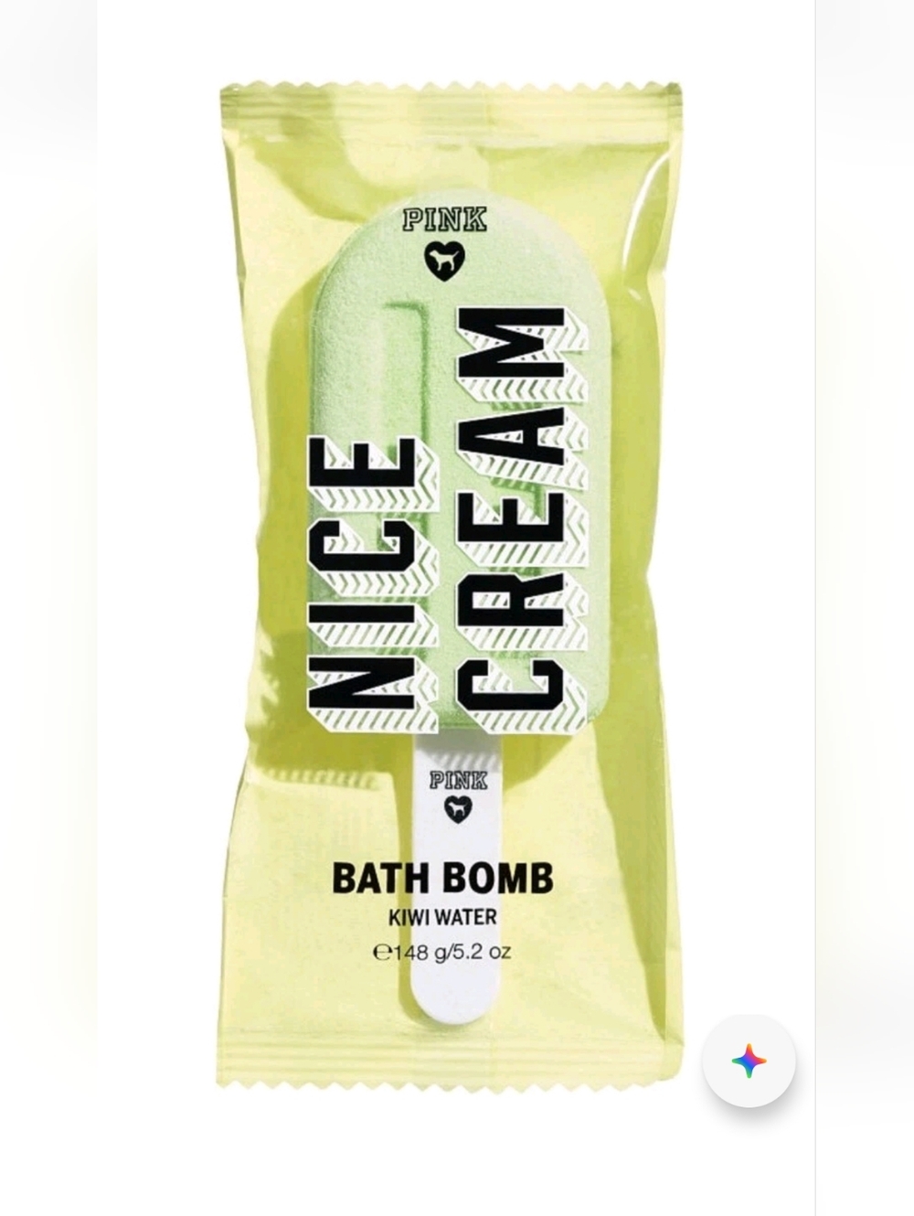 PINK Victoria's Secret Nice Cream Kiwi Water Bath Bomb - Light Green